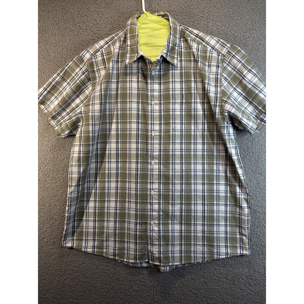 Route 66 Men's Western  Short‎ Sleeve Plaid Shirt X/Large Cotton Preppy